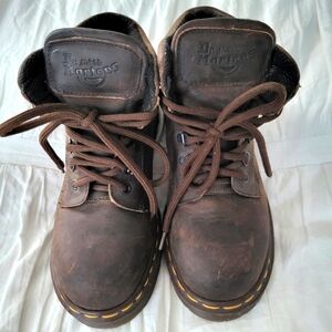 Dr. Martens Vintage 7735 Y2K Brown Leather Steel Toe Mid Boots
